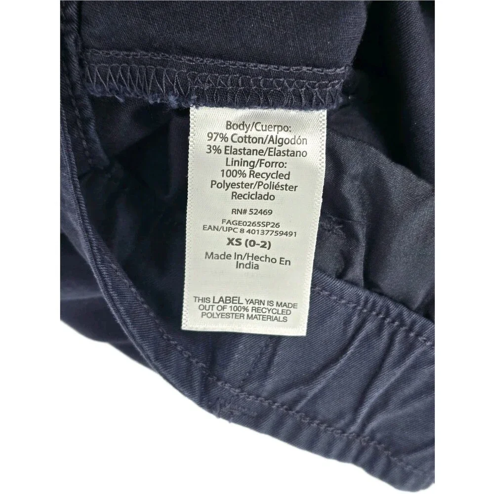 Free Assembly Mini Cotton Twill Bubble Skirt Navy Blue Women's Size XS (0-2)